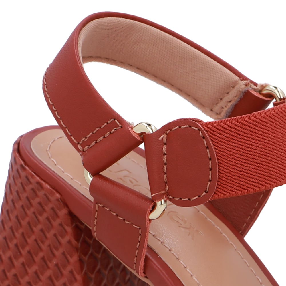 Sandália Couro Marrom Tira Elástico Marrom 4