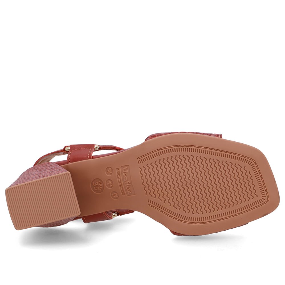 Sandália Couro Marrom Tira Elástico Marrom 5