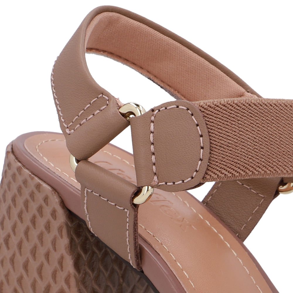 Sandália Couro Marrom Fendi Tira Elástico Marrom 4