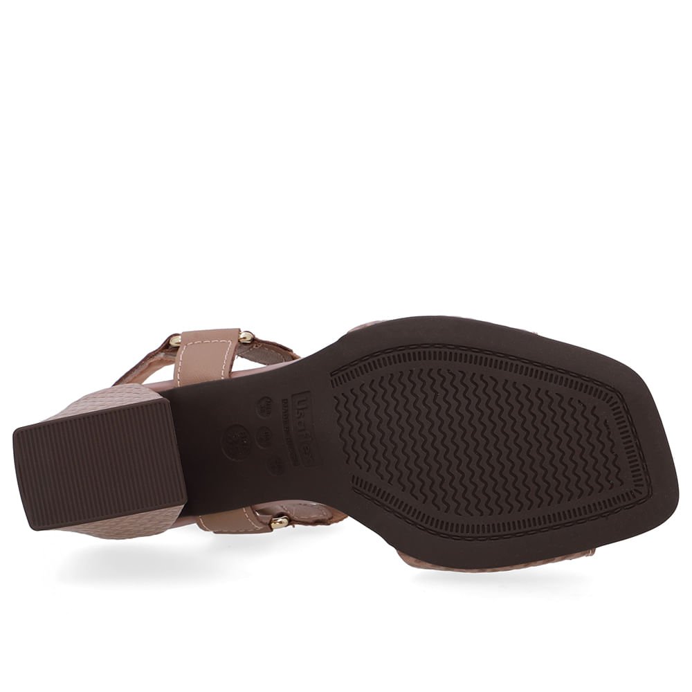 Sandália Couro Marrom Fendi Tira Elástico Marrom 5