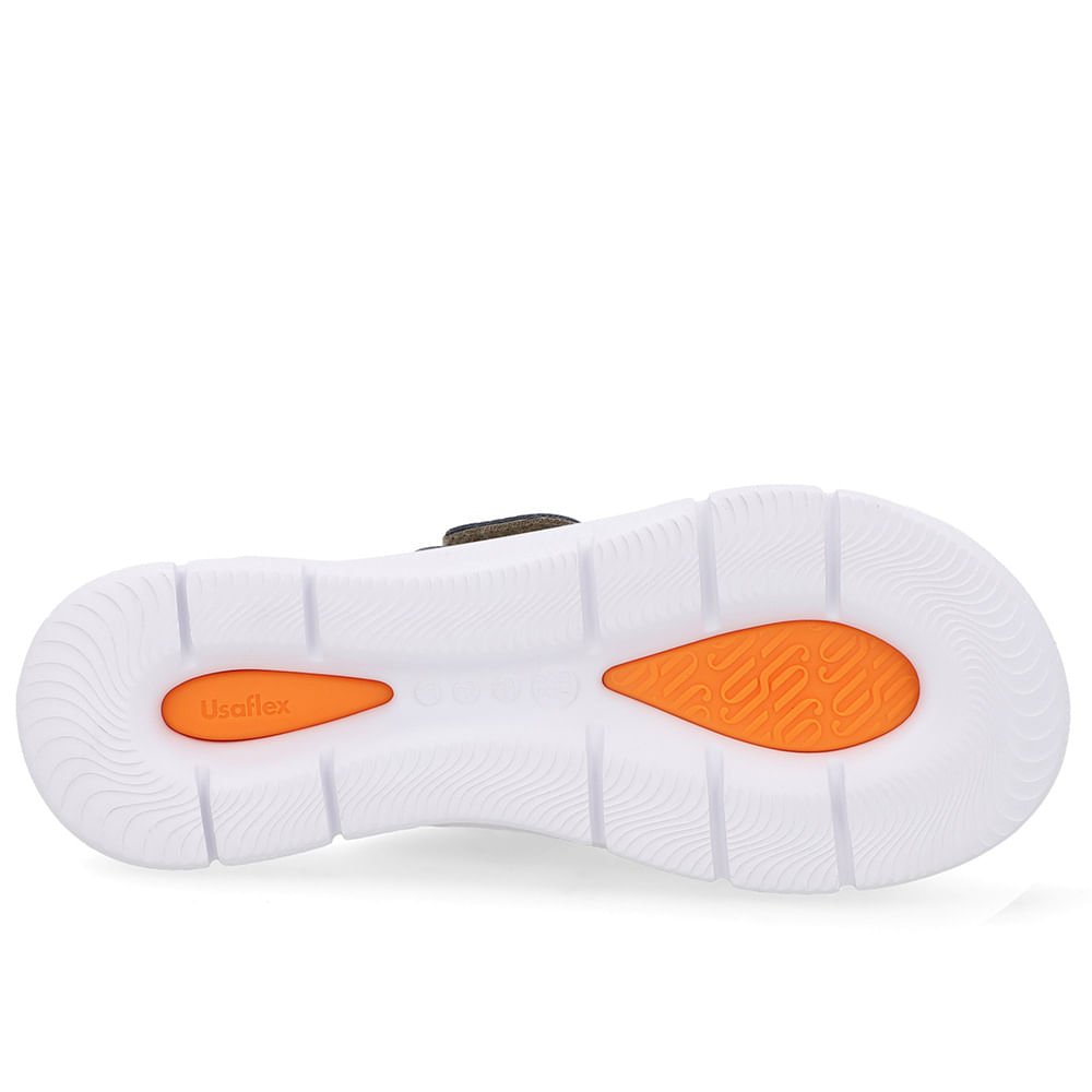 Tamanco Salto Plataforma Couro Azul Fecho-Flex Preto 5