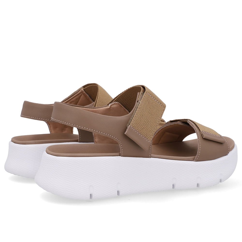 Sandália Salto Plataforma Couro Marrom Fendi Duas Tiras Marrom 3