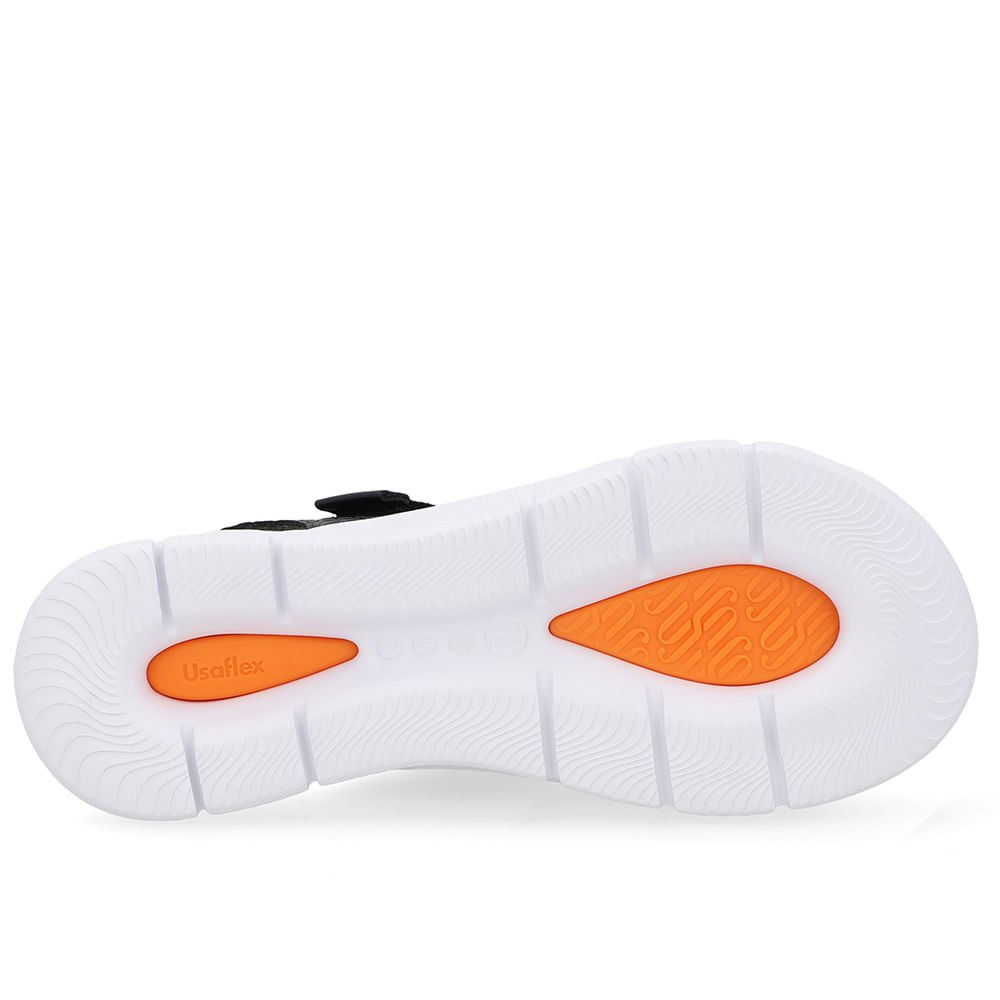 Sandália Salto Plataforma Couro Preta Duas Tiras Preto 5