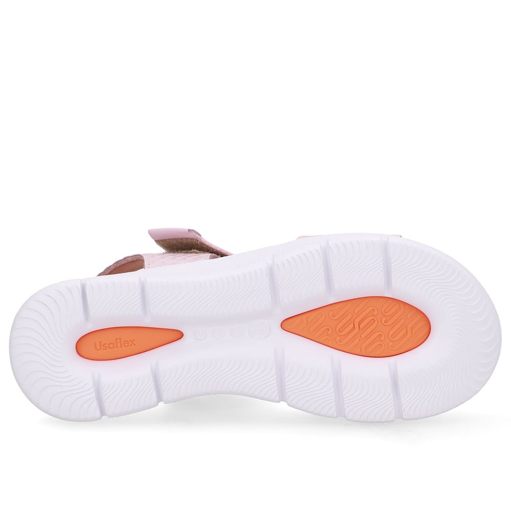 Sandália Salto Plataforma Couro Rosa Duas Tiras Rosa 5