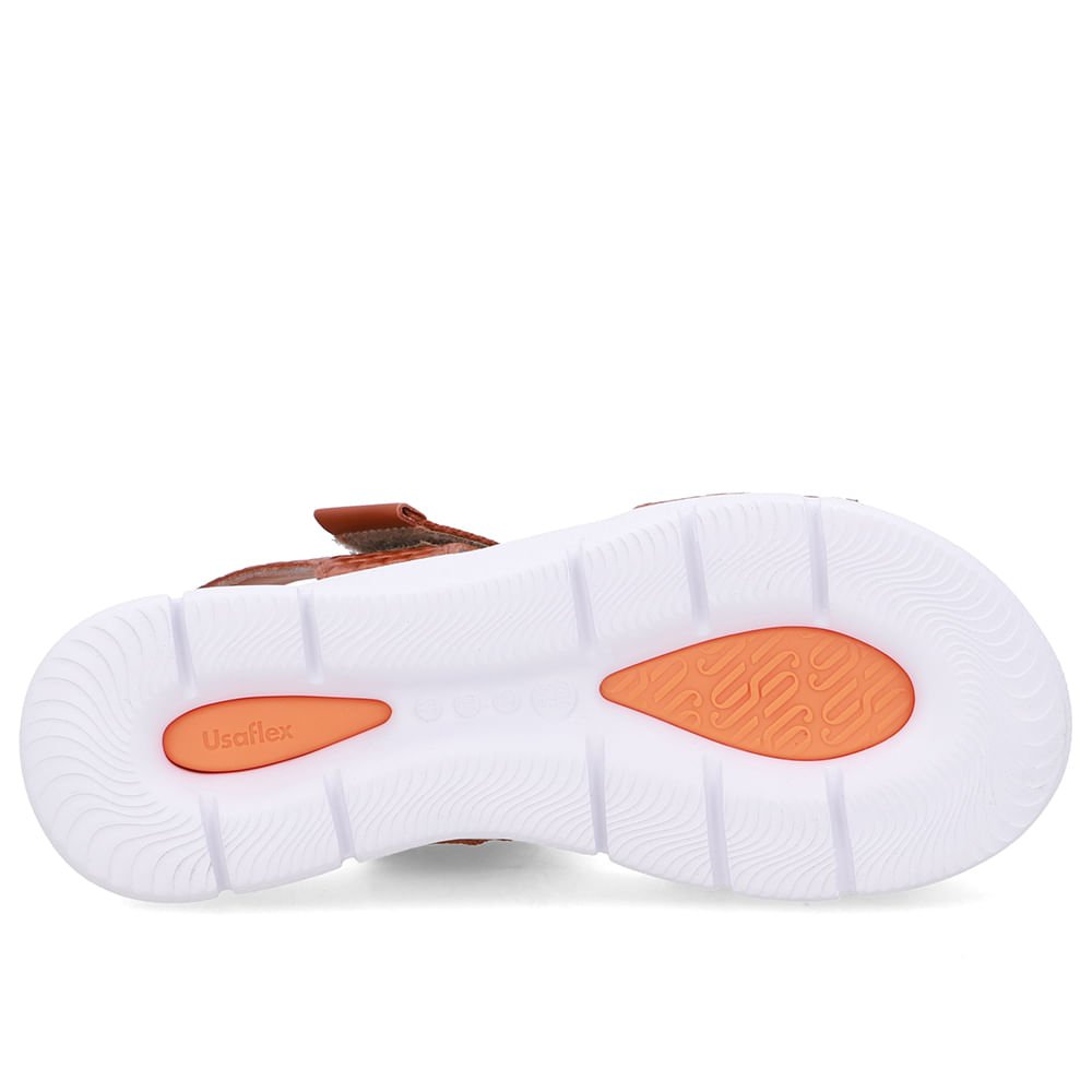 Sandália Salto Plataforma Couro Marrom Duas Tiras Marrom 5