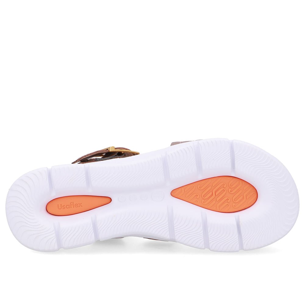 Sandália Tiras Couro Marrom Fendi Linha Enfeite Marrom 5