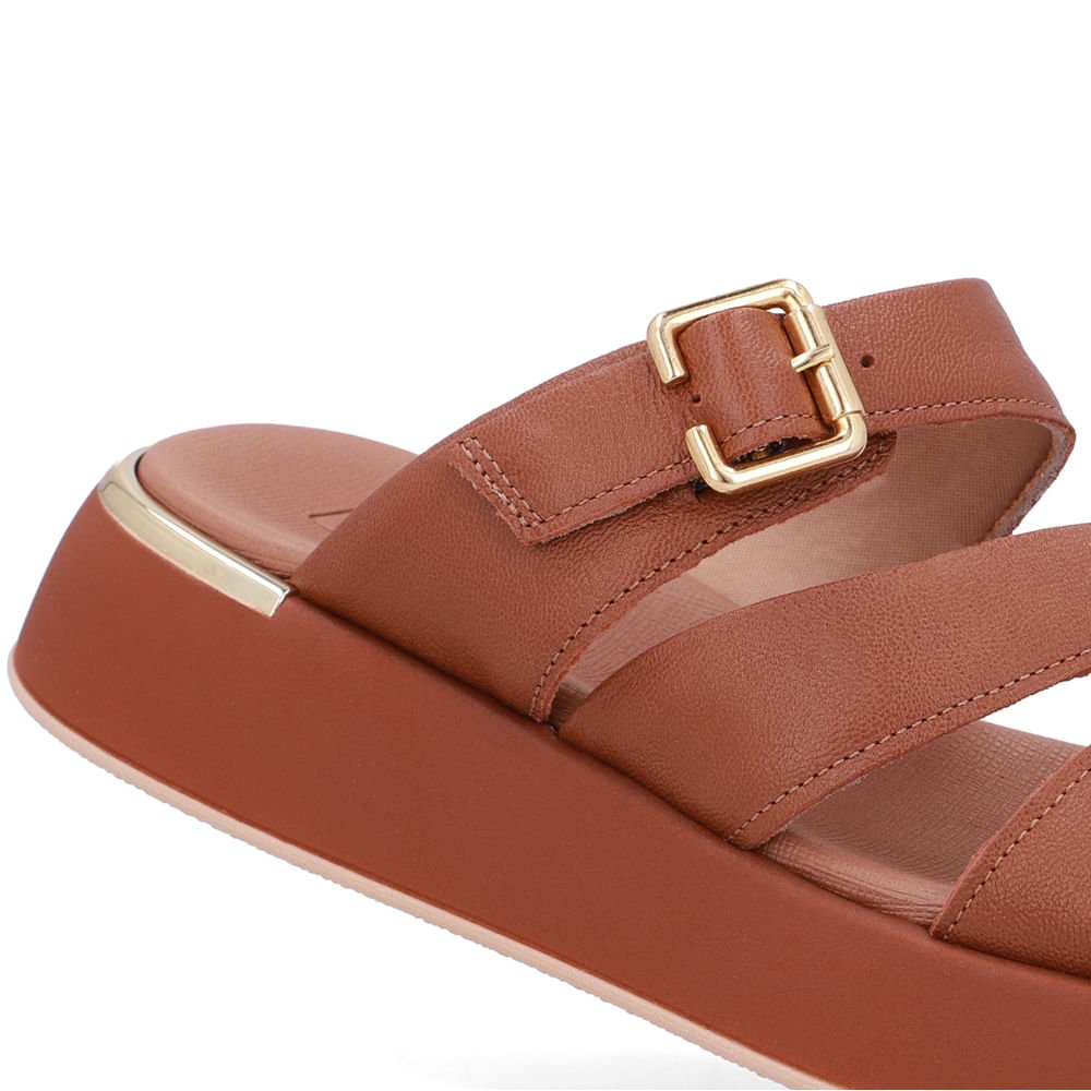 Tamanco Couro Marrom Detalhe Fivela Marrom 4