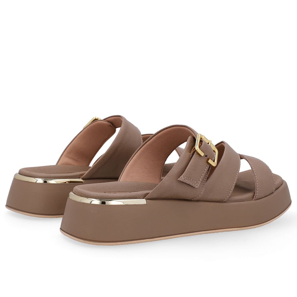 Tamanco Couro Marrom Fendi Detalhe Fivela Marrom 3