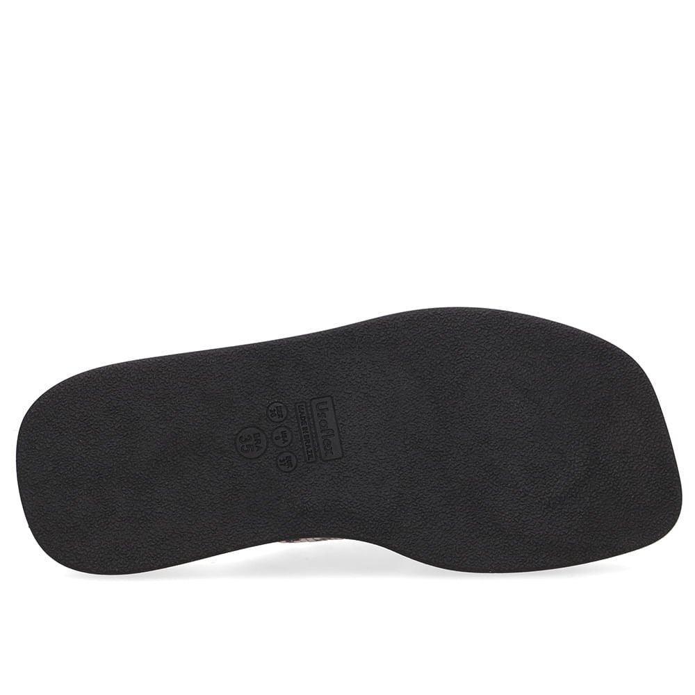 Tamanco Couro Cobra Natural Tira Cruzada Animal Print 5