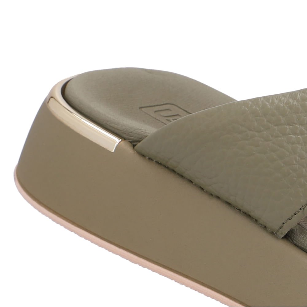 Tamanco Couro Verde Tira Cruzada Verde 4