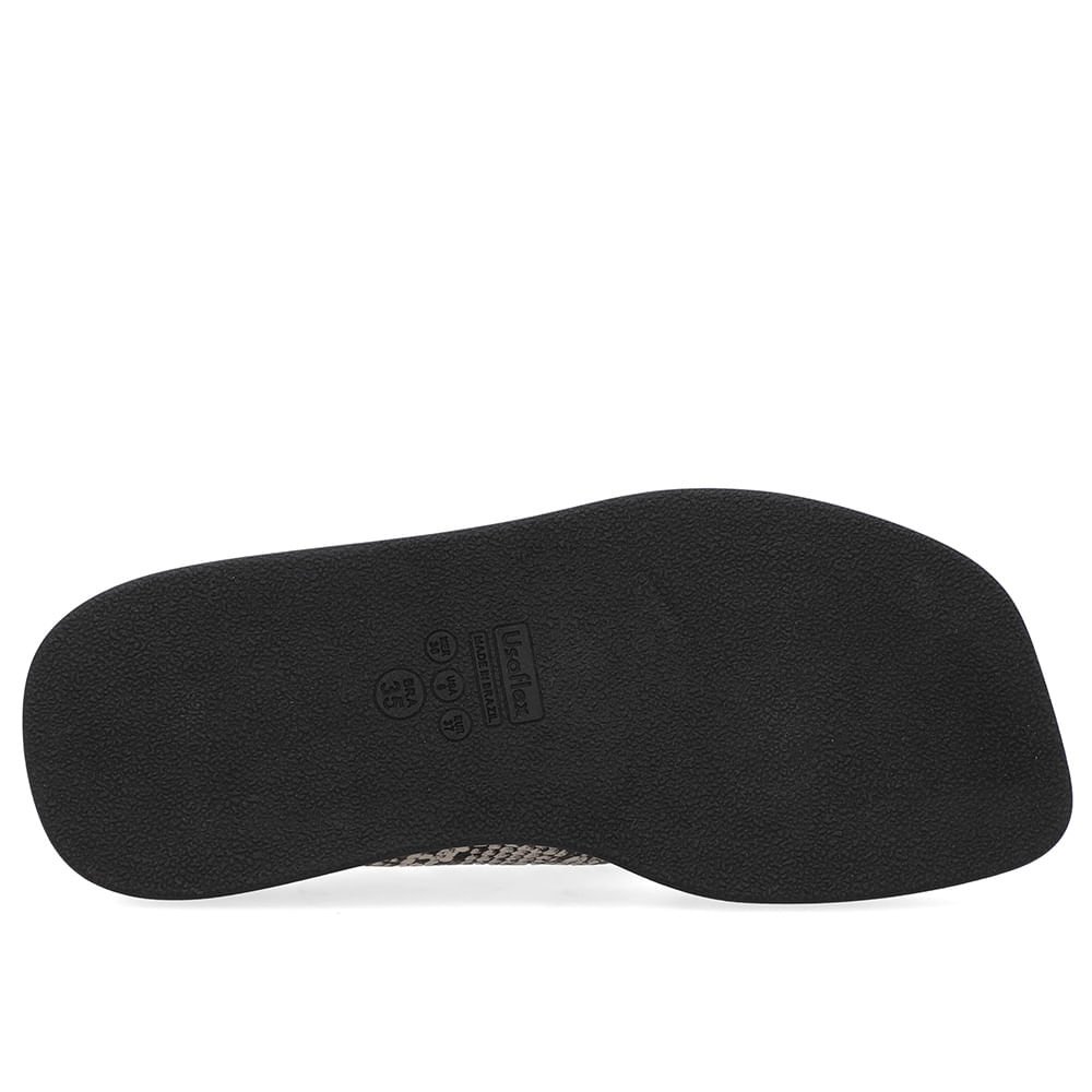 Chinelo Plataforma Couro Cobra Natural Animal Print 5