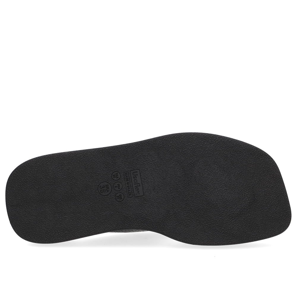 Chinelo Plataforma Couro Preto Preto 5