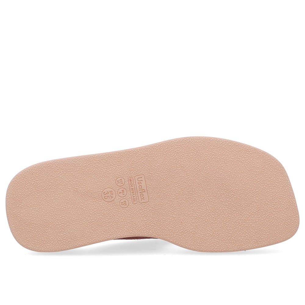 Chinelo Plataforma Couro Marrom Marrom 5