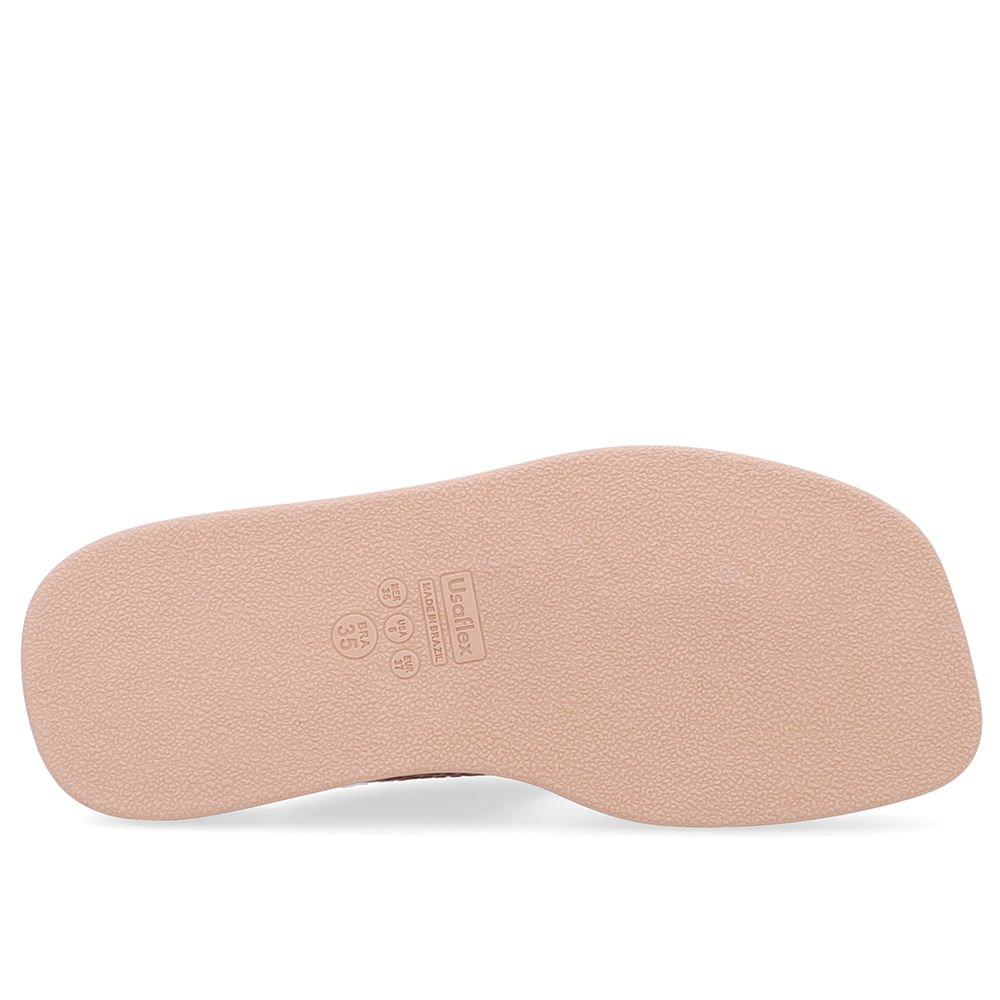 Chinelo Plataforma Couro Vermelho Vermelho 5