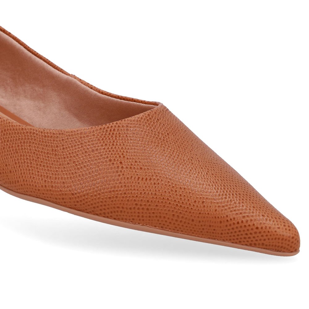 Sapatilha Marrom Couro Bico Fino Marrom 4