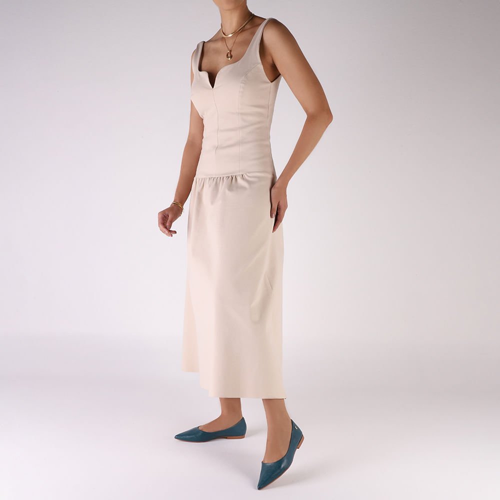 Sapatilha Azul Couro Bico Fino Azul 4