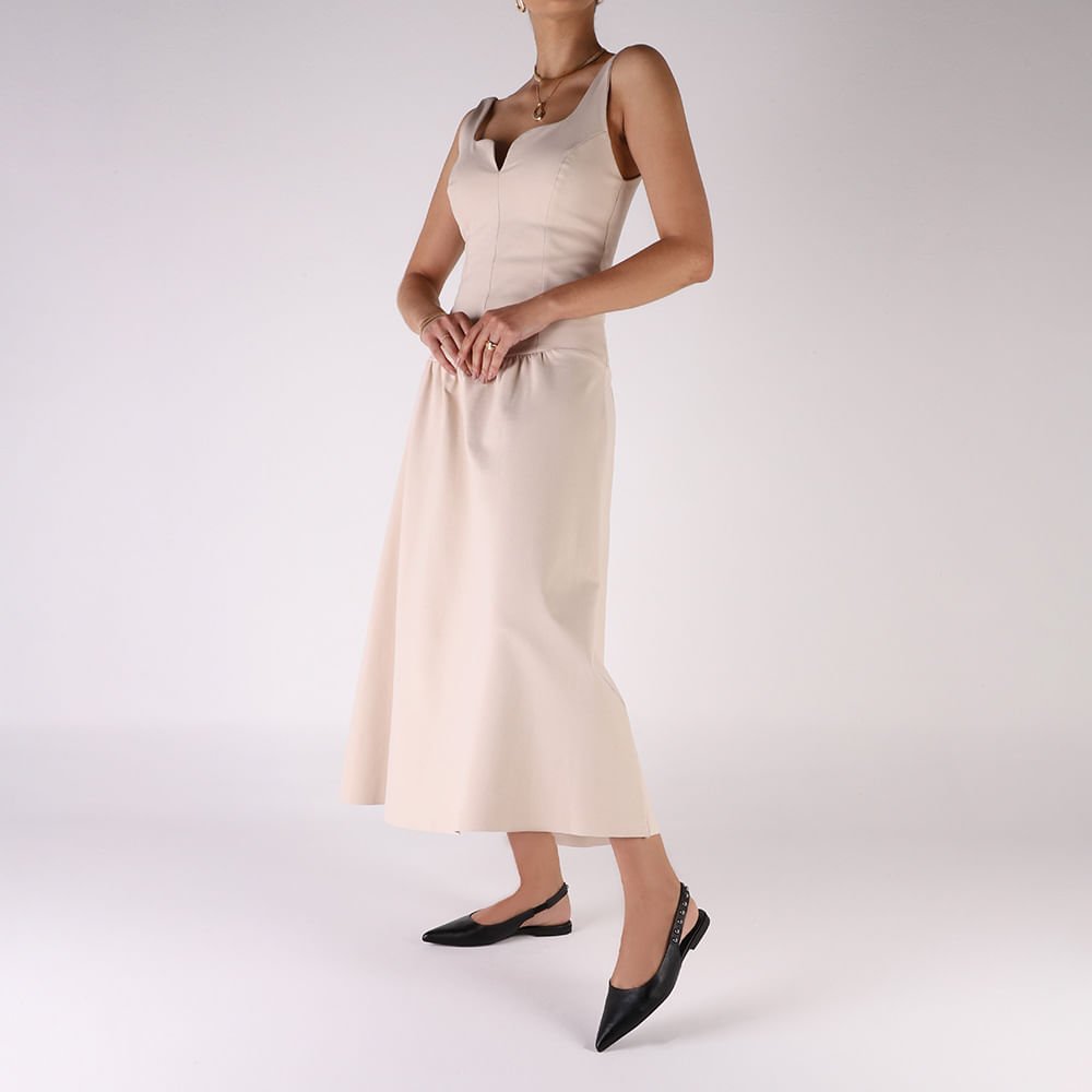 Slingback Preto Couro Tira Rebite Preto 4