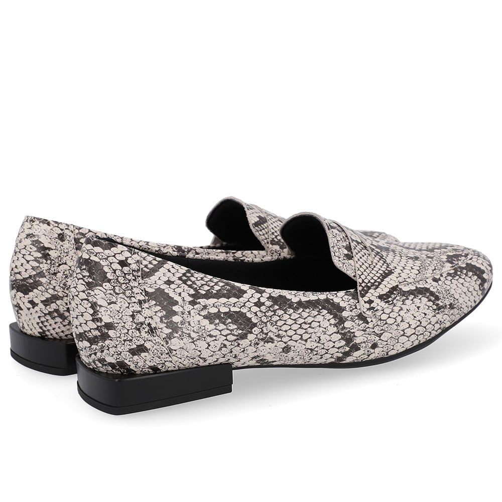 Loafer Cobra Natural Couro Básico Animal Print 3