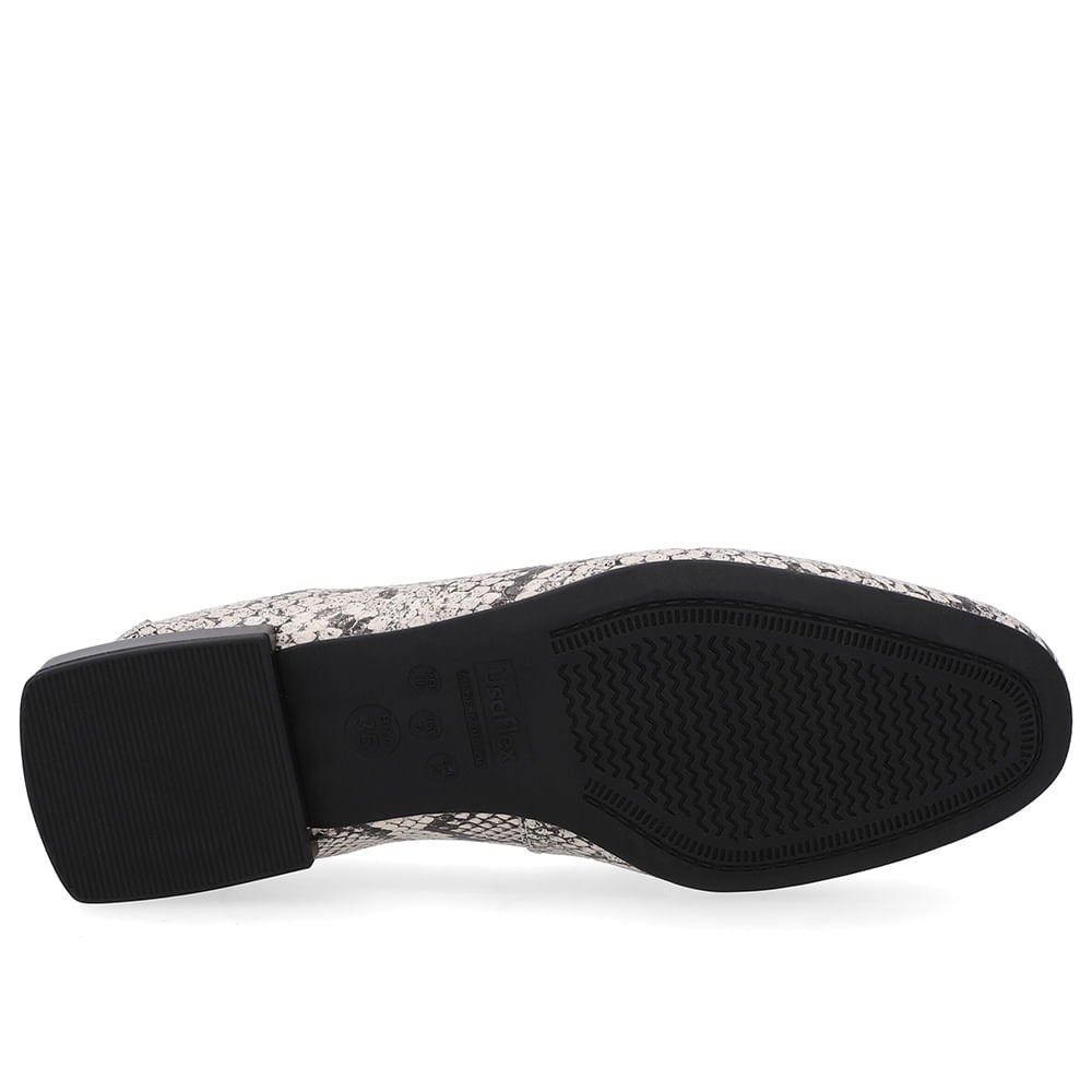 Loafer Cobra Natural Couro Básico Animal Print 5
