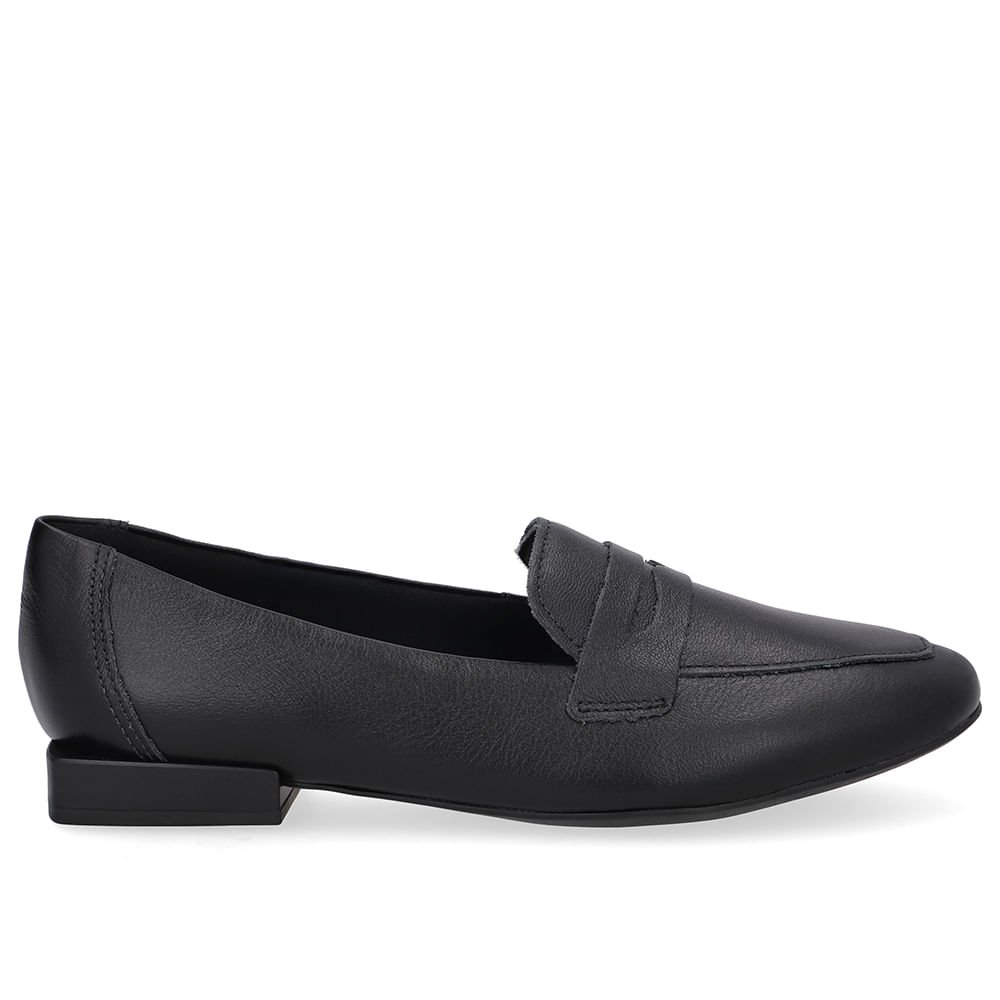 Loafer Preto Couro Básico