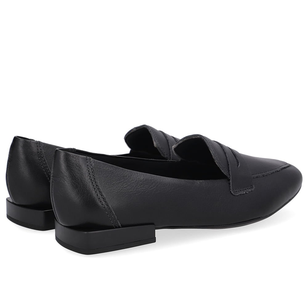 Loafer Preto Couro Básico Preto 3