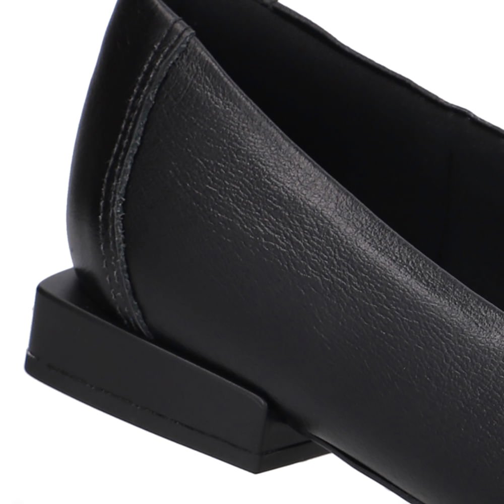 Loafer Preto Couro Básico Preto 4