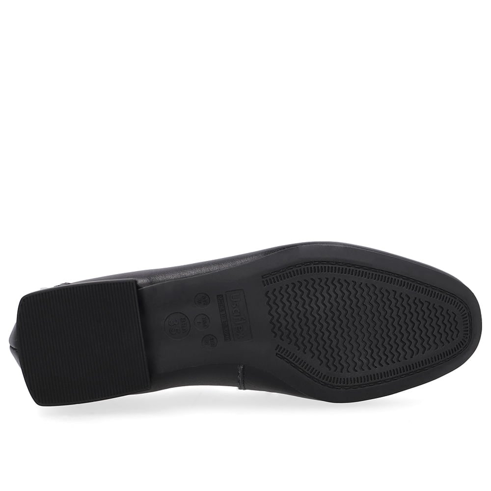 Loafer Preto Couro Básico Preto 5