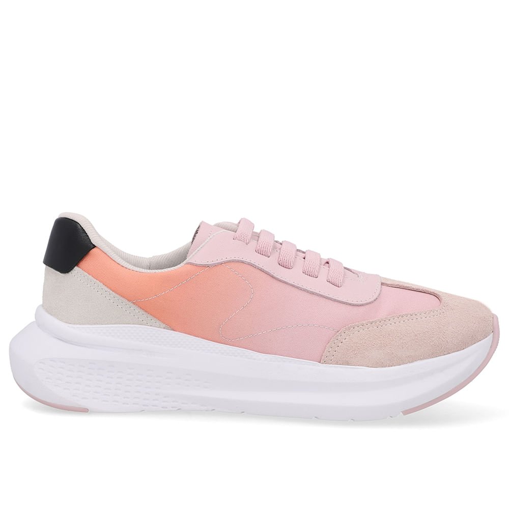 Tênis Slip On Rosa Degradê Tecido