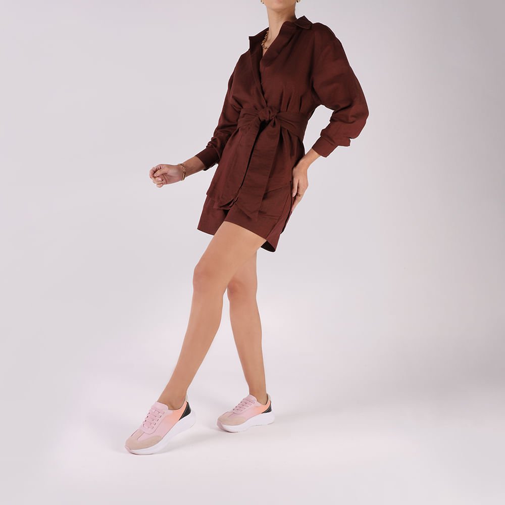 Tênis Slip On Rosa Degradê Tecido Rosa 4