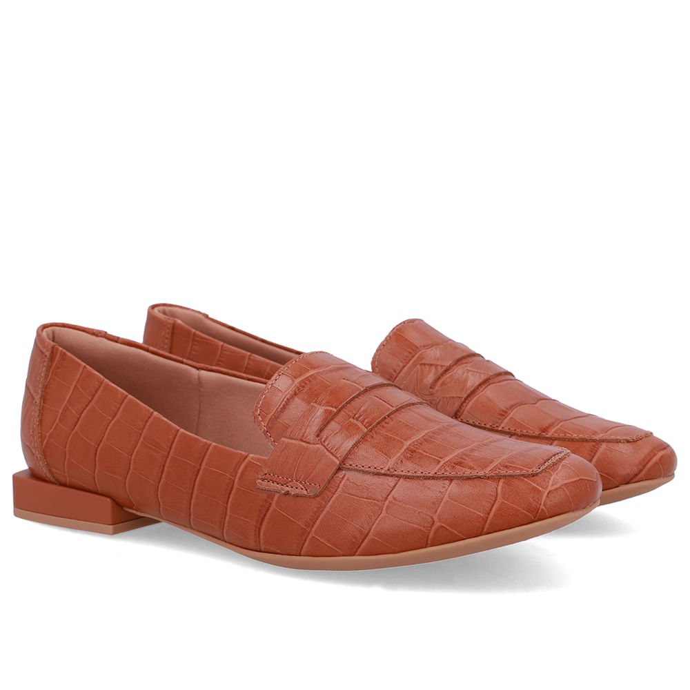 Loafer Marrom Couro Básico Marrom 2