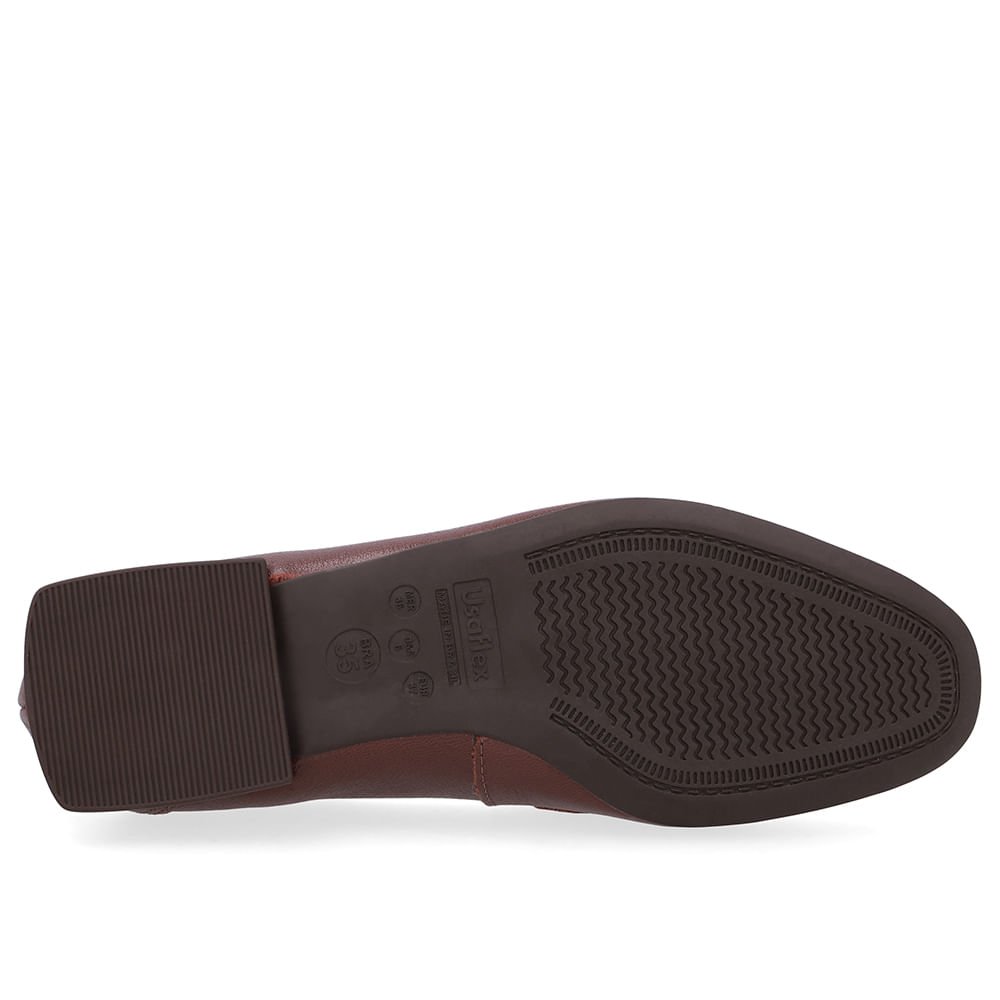 Loafer Marrom Pinhão Couro Básico Café 5