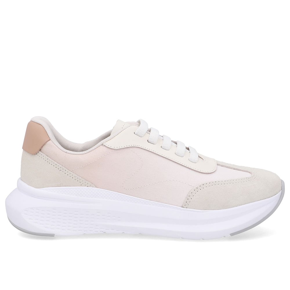 Tênis Slip On Branco Marfim Degradê Tecido