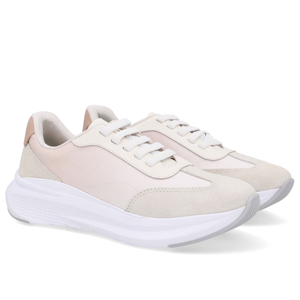 Tênis Slip On Branco Marfim Degradê Tecido Marfim 2