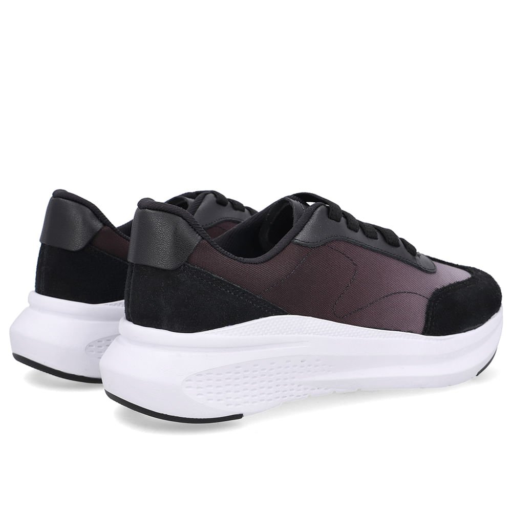 Tênis Slip On Preto Degradê Tecido Preto 3