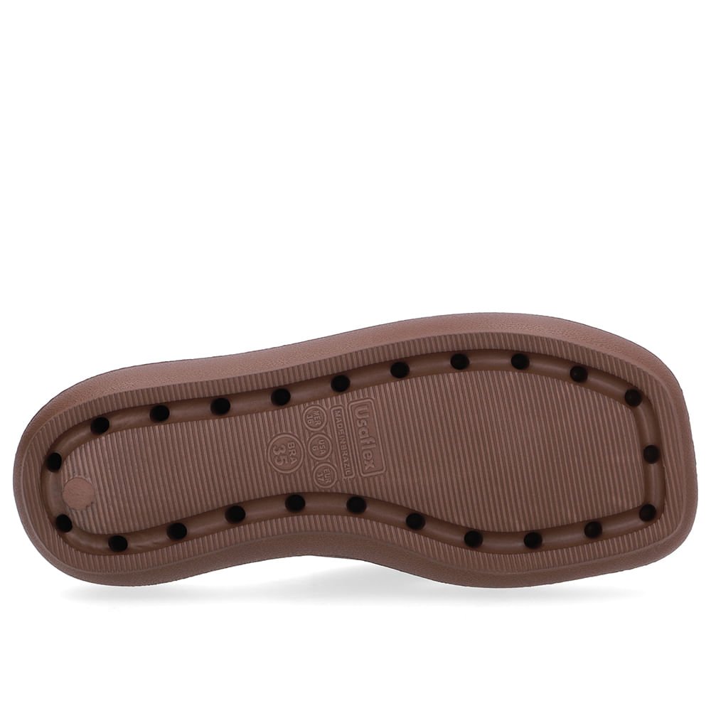 Chinelo Marrom Poofy Bico Quadrado Eva Marrom 5
