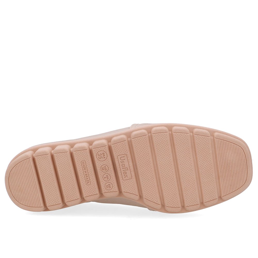 Loafer Bege Elastano Básico Bege 5