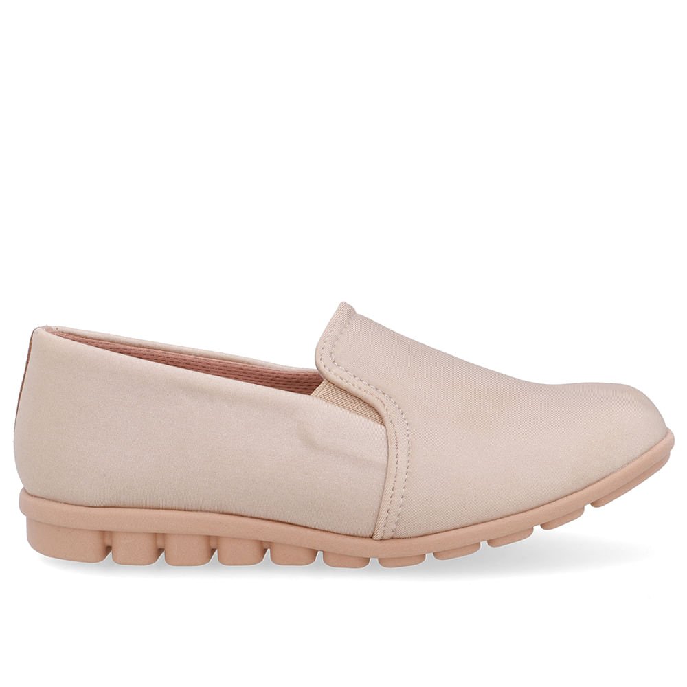 Loafer Bege Elastano Básico