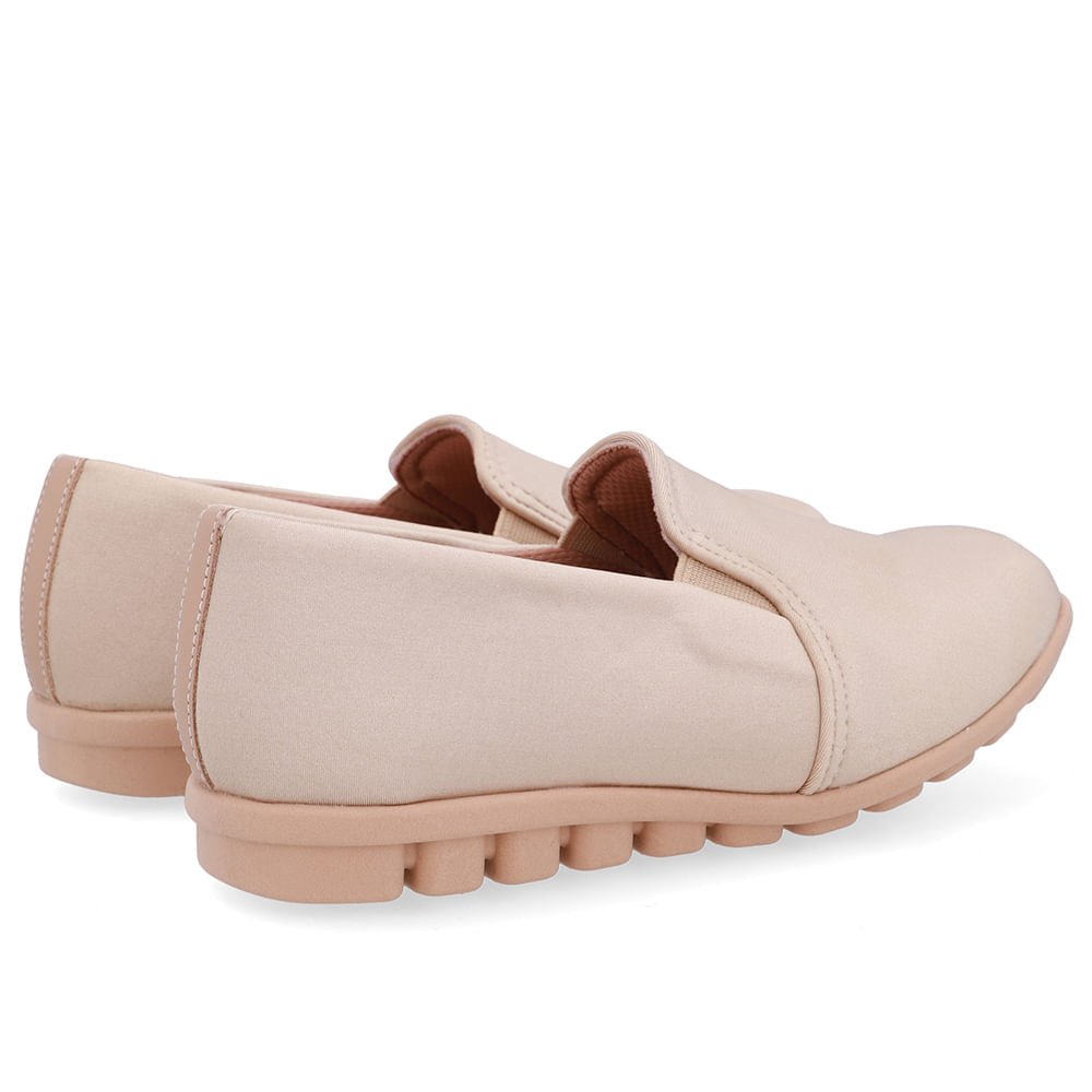 Loafer Bege Elastano Básico Bege 3