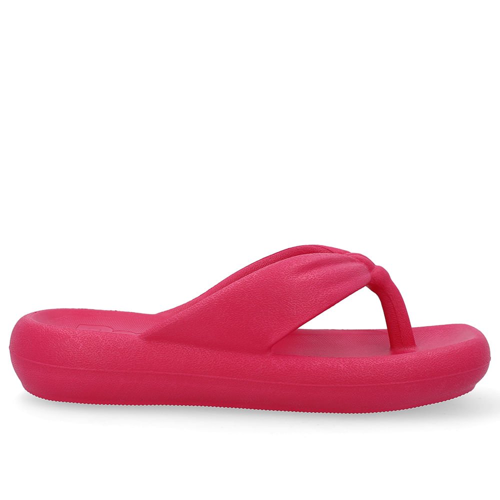 Chinelo Rosa Poofy Bico Quadrado Eva