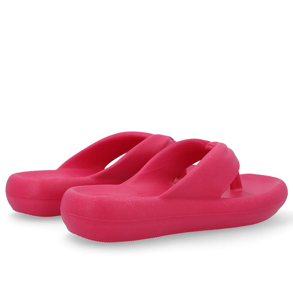 Chinelo Rosa Poofy Bico Quadrado Eva Rosa 3