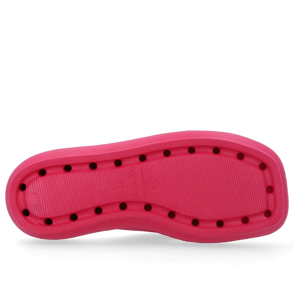 Chinelo Rosa Poofy Bico Quadrado Eva Rosa 5