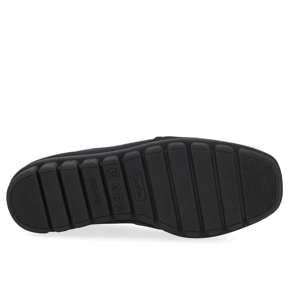 Loafer Preto Elastano Básico Preto 4