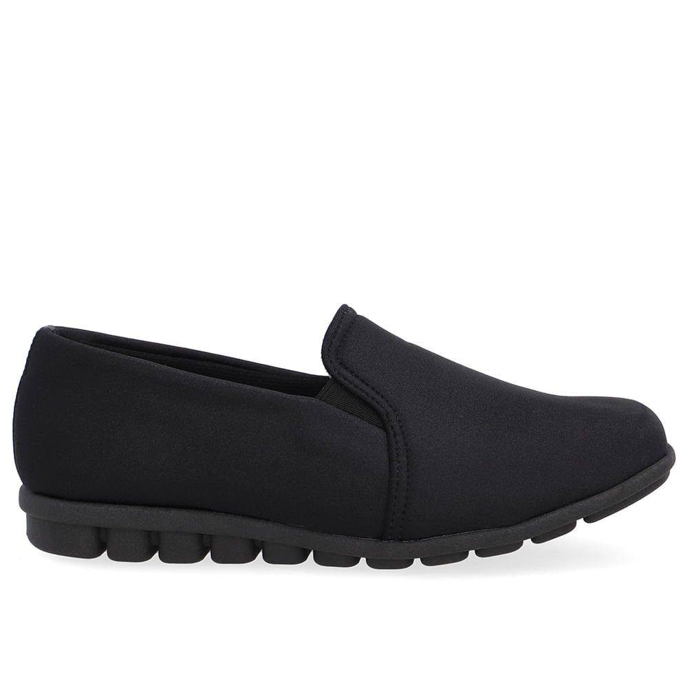 Loafer Preto Elastano Básico Preto 1