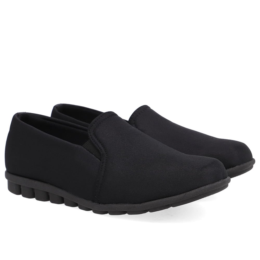 Loafer Preto Elastano Básico Preto 2