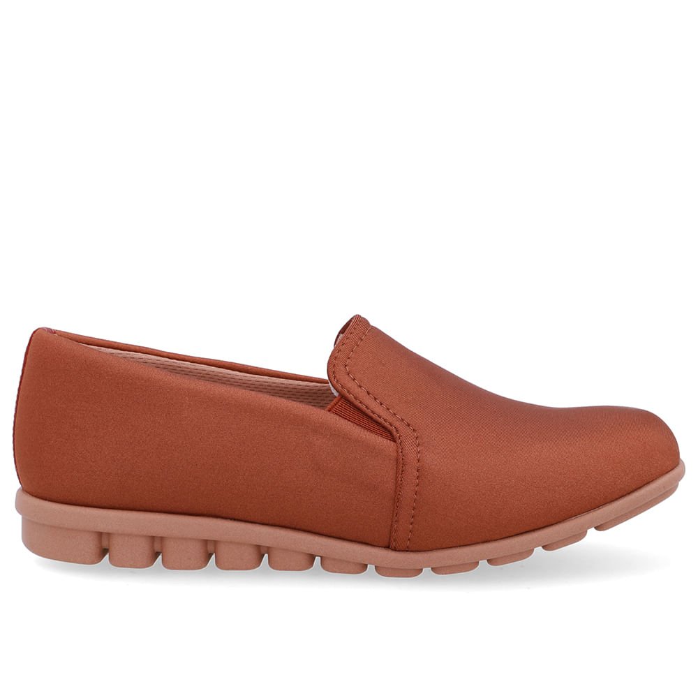 Loafer Marrom Elastano Básico