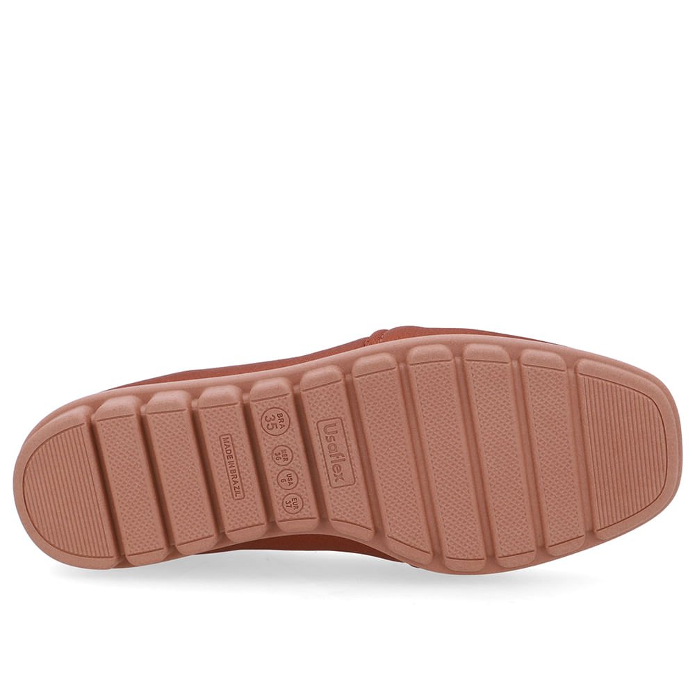 Loafer Marrom Elastano Básico Marrom 5