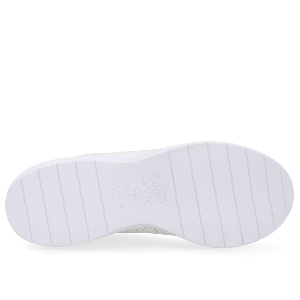 Tênis Couro Branco Detalhes Laser Branco 5