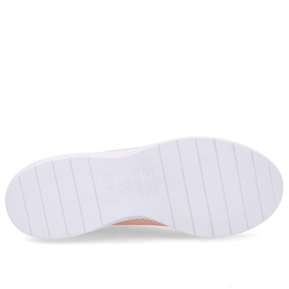 Tênis Couro Laranja Detalhes Laser Rosa 5