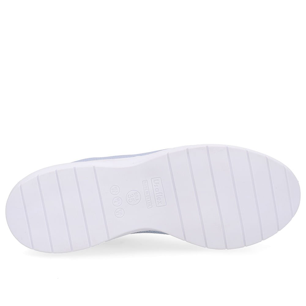 Tênis Couro Azul Detalhes Laser Azul 5