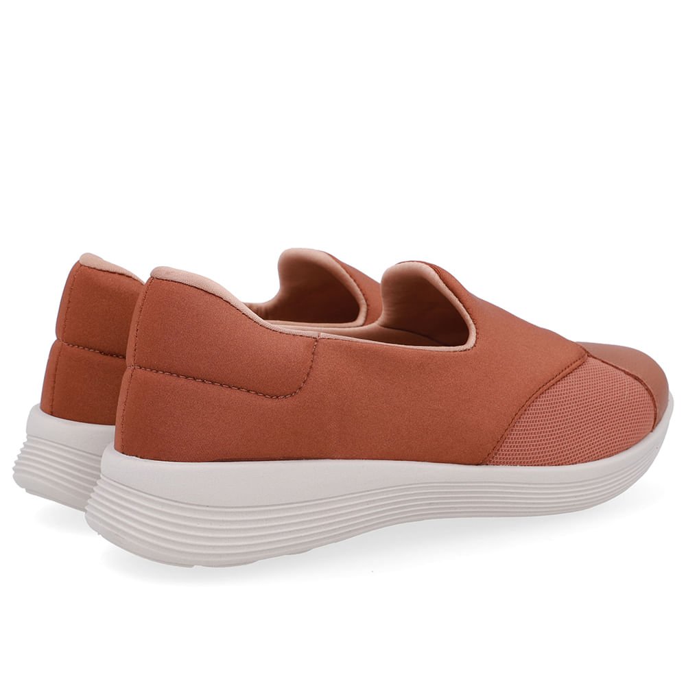 Tênis Slip On Elastano Marrom Marrom 2